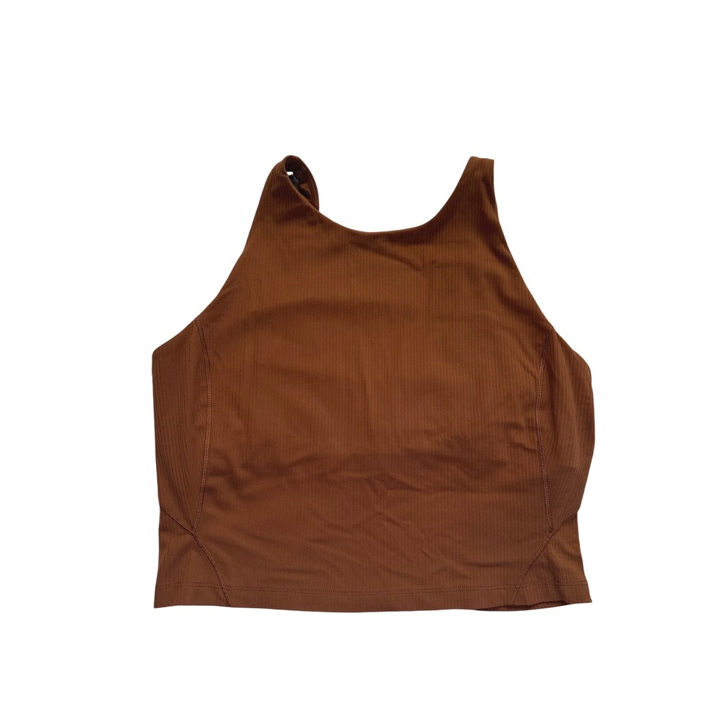 Lululemon Align Ribbed High-Neck Tank Top Roasted Brown Size 12